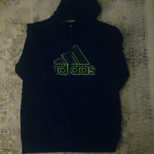 Men's medium heavyweight navy blue and green Adida